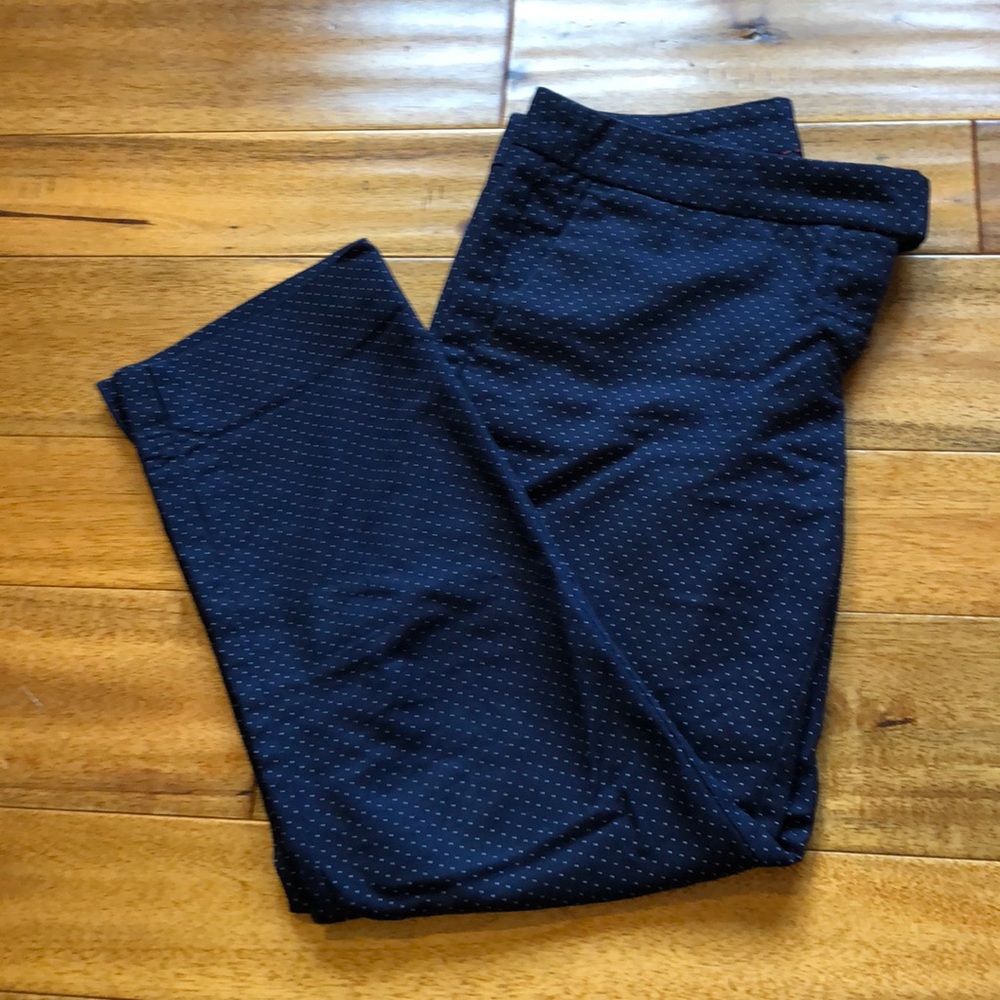 Blue w/white polka dot dress pants